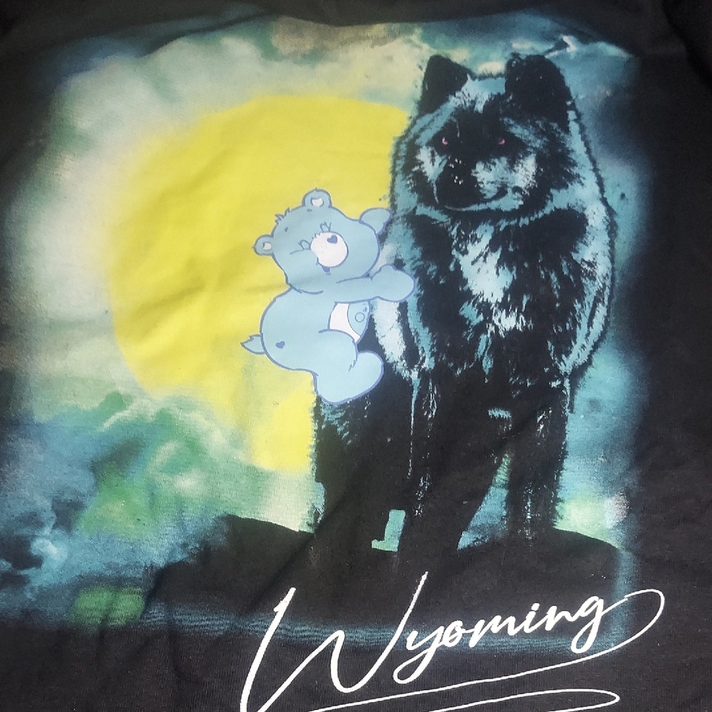 What A Wild One. Nwot. Wyoming Wolves X Care Bears Graphic Tee.